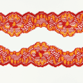 Spitzenband elastisch in rot orange