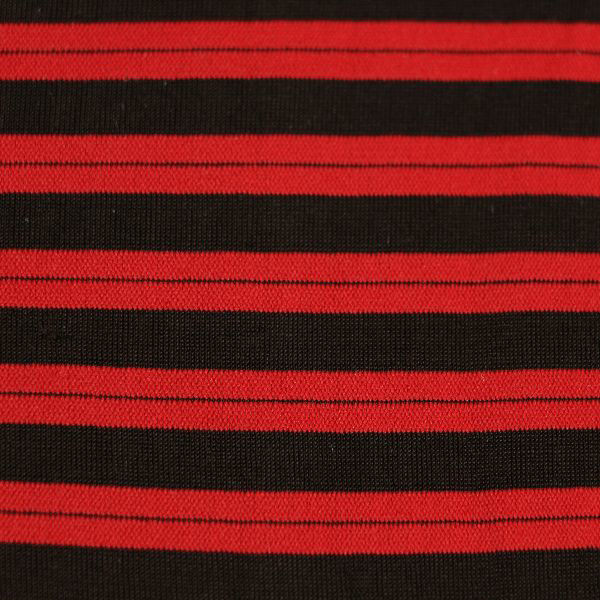Microfaser Jersey sehr fein glänzend in schwarz rot